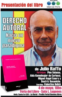 Afiche promoción libro Julio Raffo en la Feria del Libro de Buenos Aires
