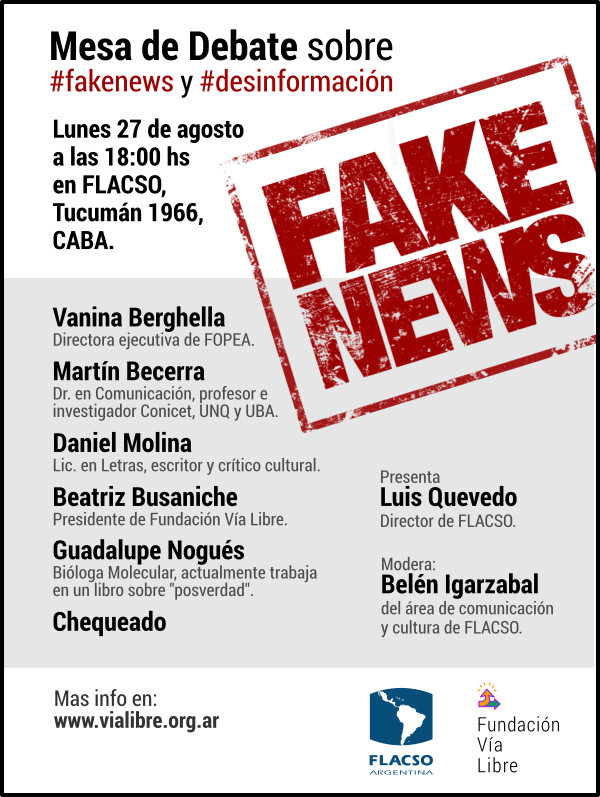 Seminario abierto: Fake News y Desinformación. Democracia, Censura y Libertad de Expresión